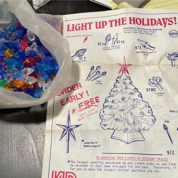 Other - Vintage Lights for Ceramic Christmas Trees - Multicolored - Medium & Small